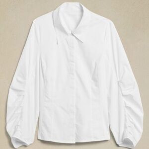 Banana Republic COTTON POPLIN BALLOON-SLEEVE SHIRT